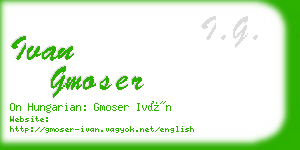 ivan gmoser business card
